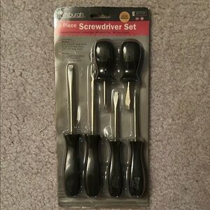 Pittsburgh 6 Piece Black Screwdriver Set